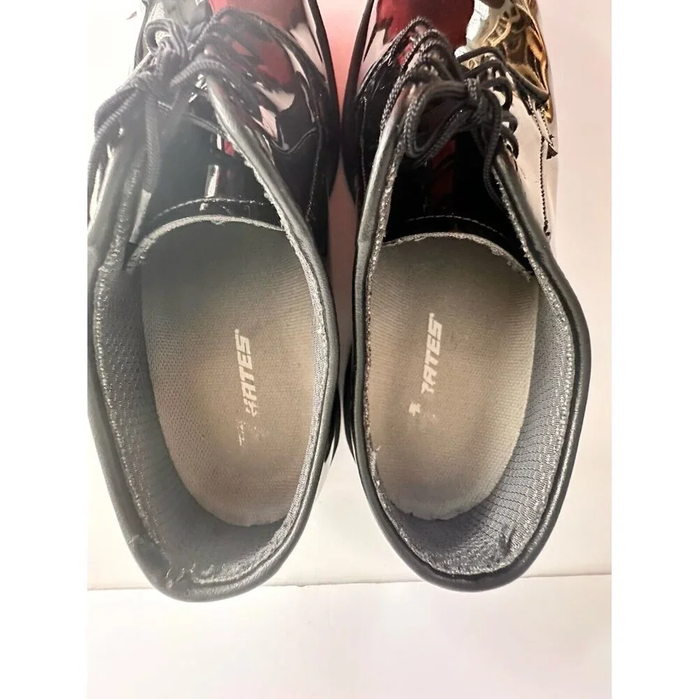 Bates Lites Men's High Gloss Patent Uniform‎ Oxford Size 9 Width D Black E00942